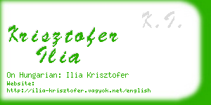 krisztofer ilia business card